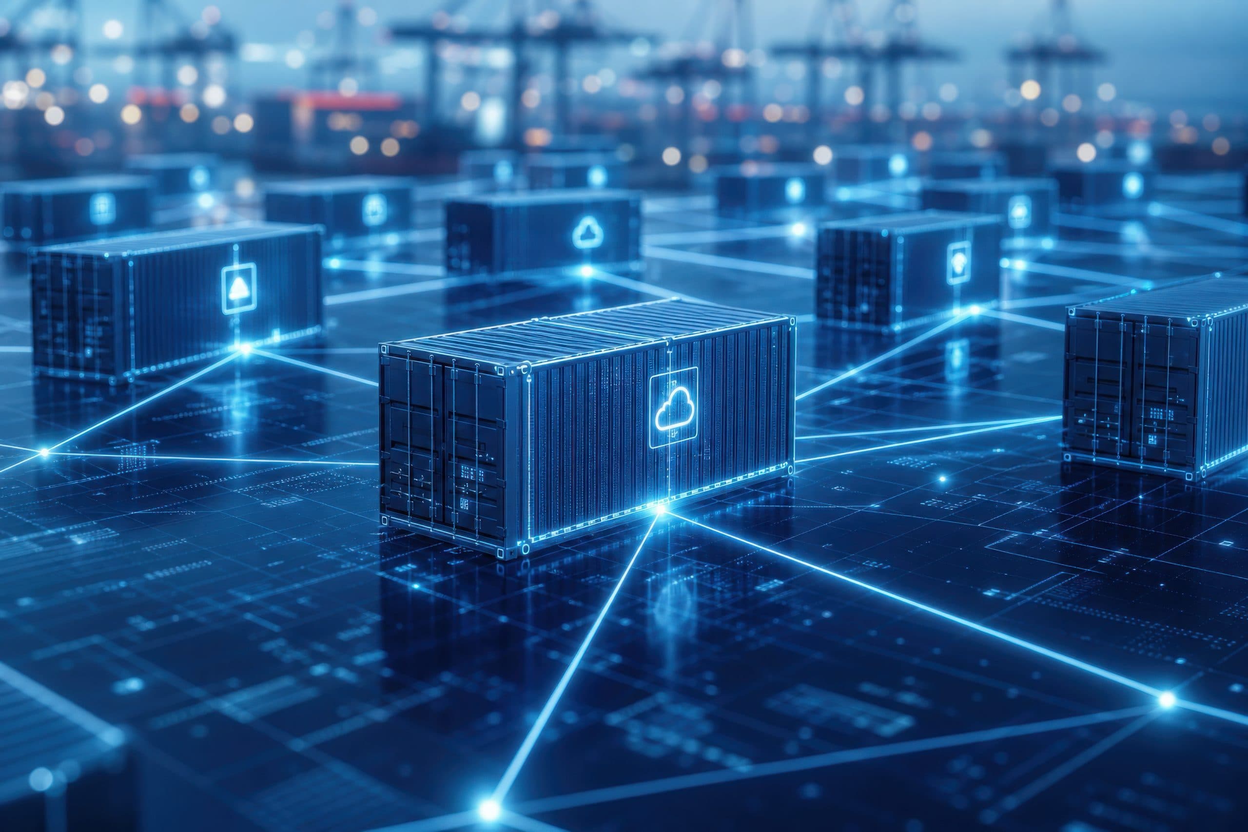 Containers moving on a connected network